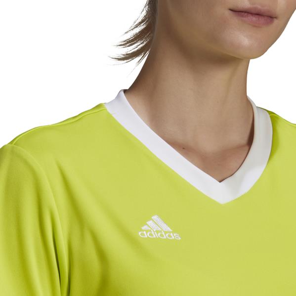 adidas Entrada 22 Womens Semi Solar Yellow/White Football Shirt